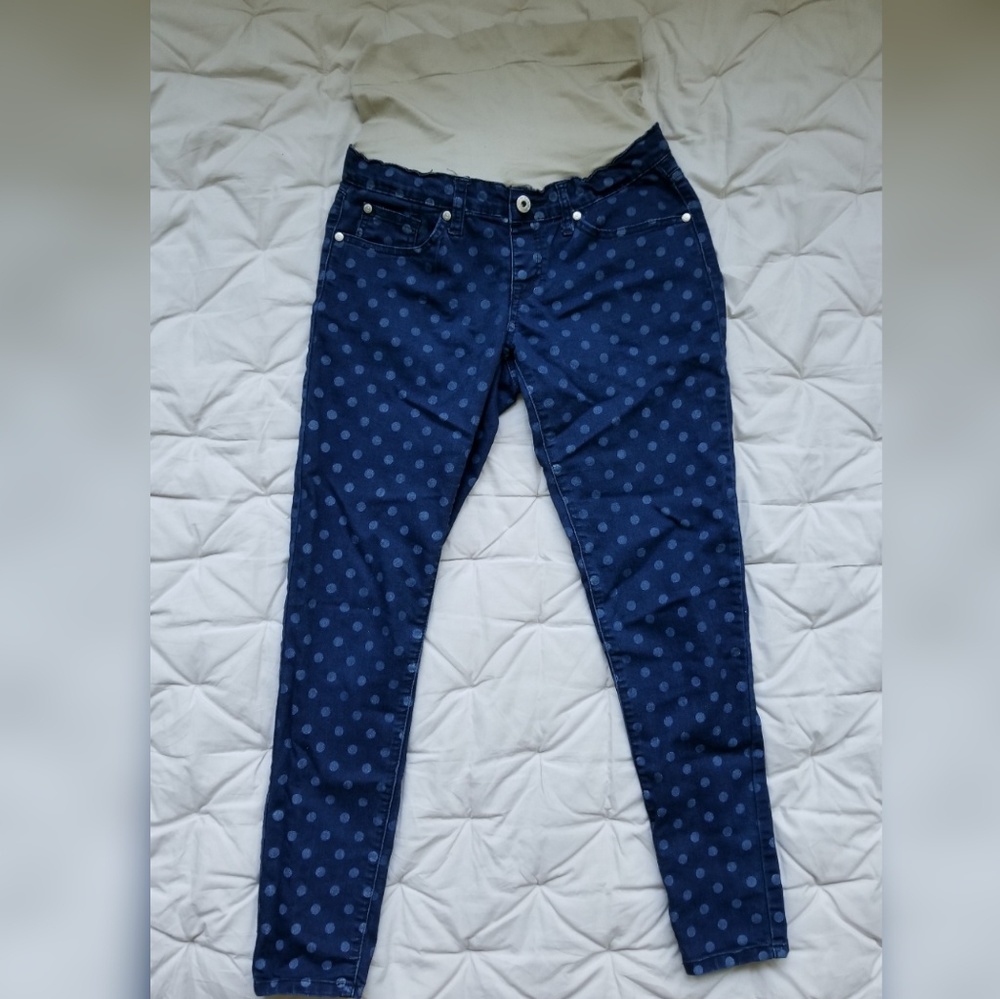 XS MATERNITY Skinny Polka Dot Jeans